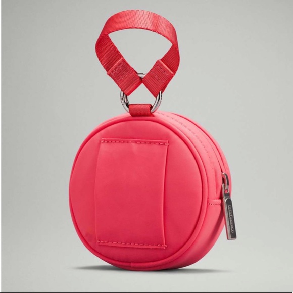 ❤️ Lululemon Logo Coin Pouch Raspberry Cream NWT - Picture 5 of 10